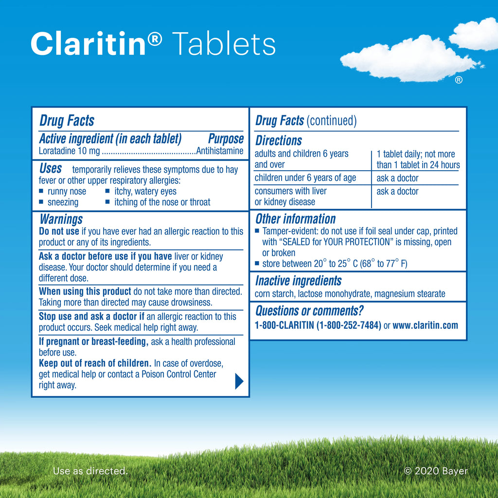 10 mg 85 Ct Non-Drowsy Allergy Relief Tablets Q7636