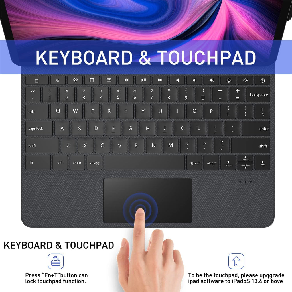 Magnetic iPad Keyboard Case with Touchpad Q1694