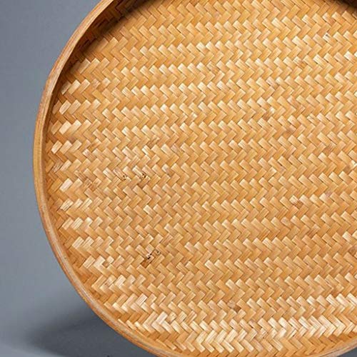 8 Inch Round Rattan Storage Basket with Lid M130