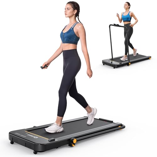2 in 1 Under Desk Treadmill, 2.5HP Folding Electric Treadmill with Remote Control O83983