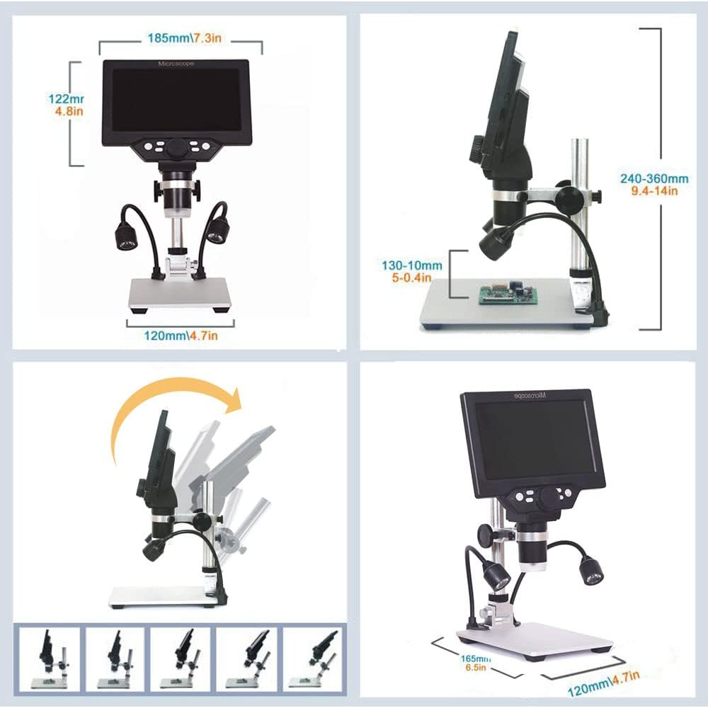 7 Inch LCD Digital Microscope with Aluminum Alloy Stand X691525