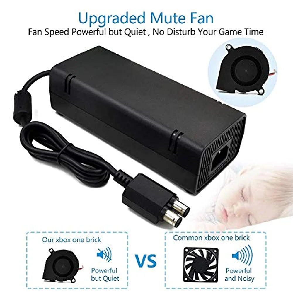 Black AC Adapter for Xbox 360 Slim F480