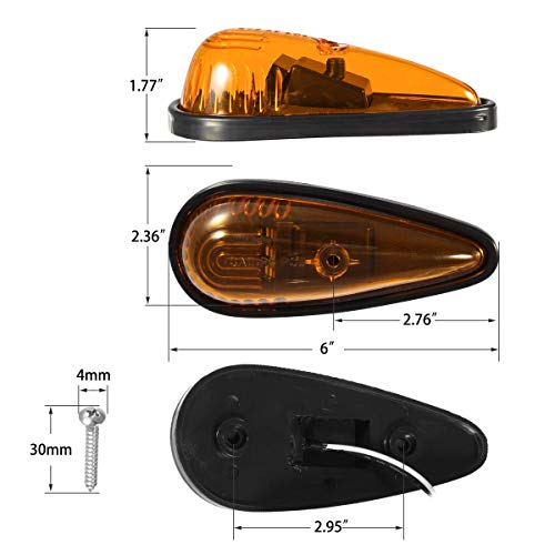 Amber Teardrop Cab Light 9LED Cab Marker Light 5pcs U611