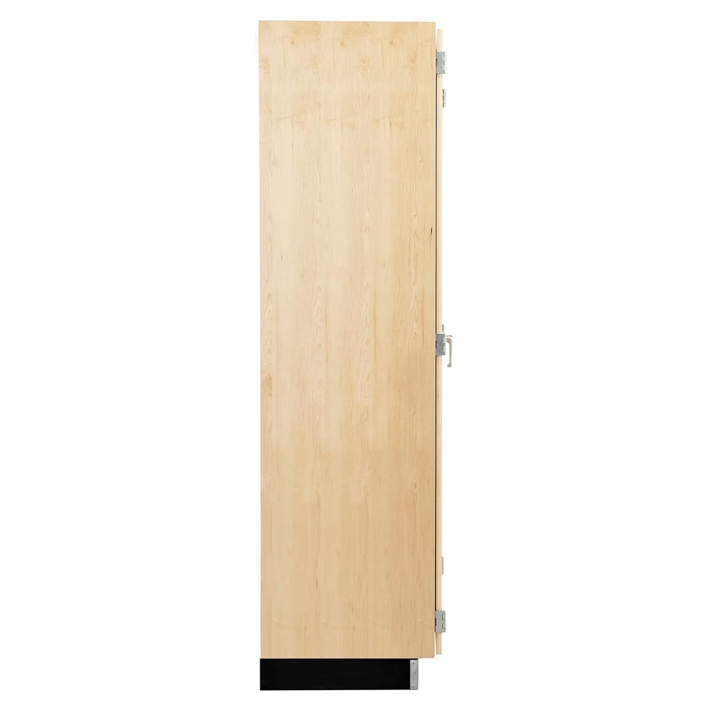 48" W x 22" D x 84" H 24 Trays Oak Storage Cabinet with Locking Double Doors B547202