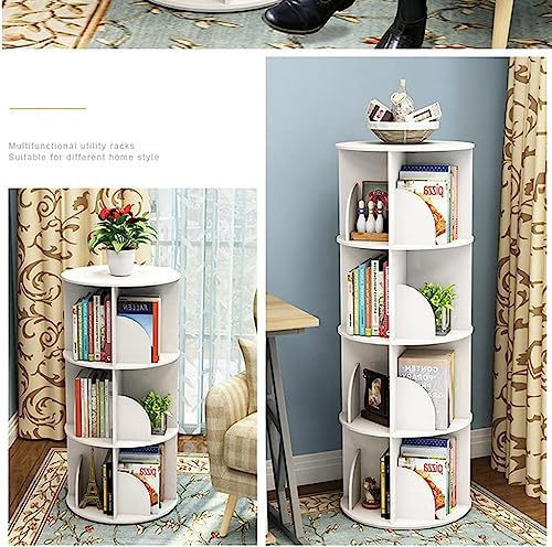360° Rotating White Bookcase S841007