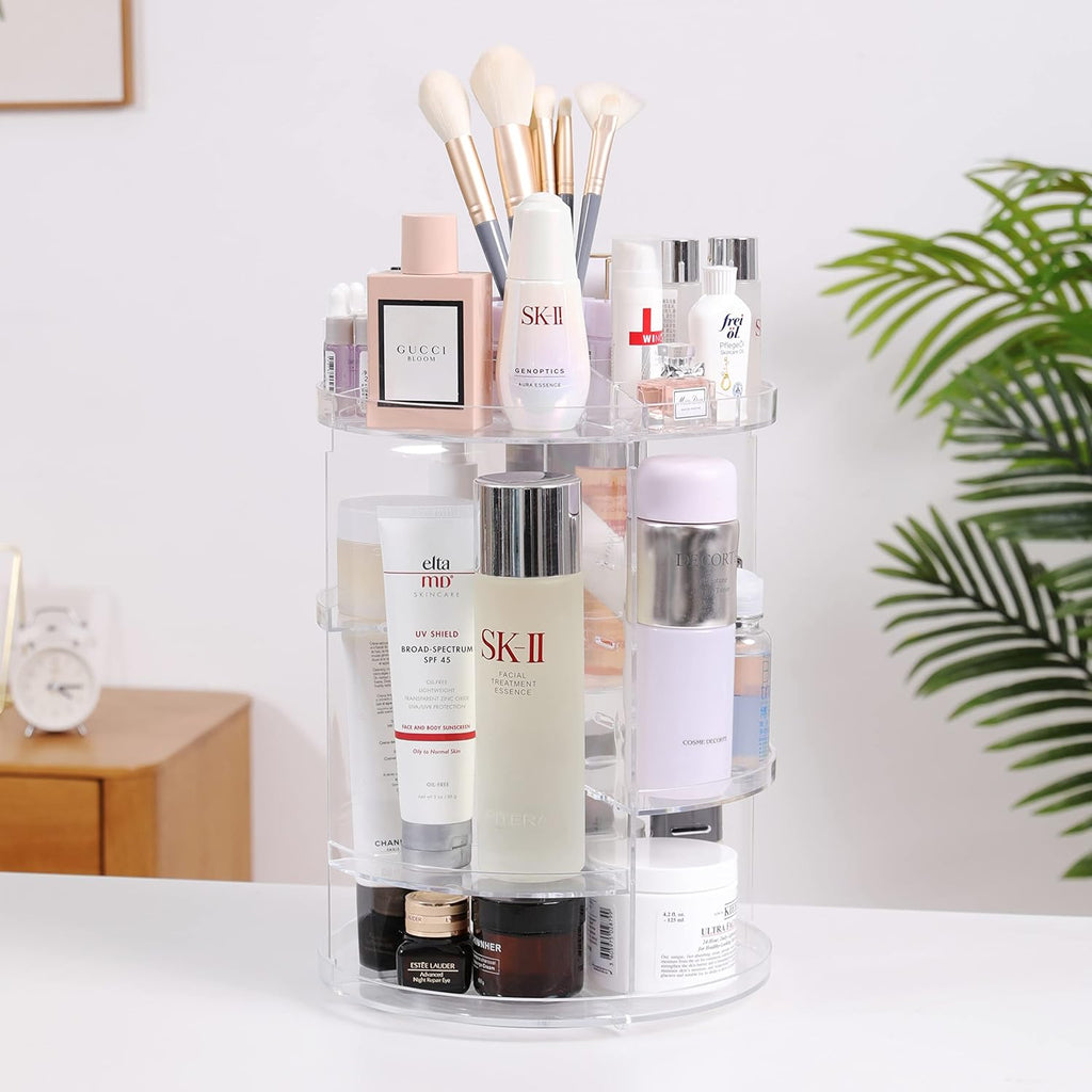Clear Transparent 8 Layers Spinning Makeup Organizer O817579