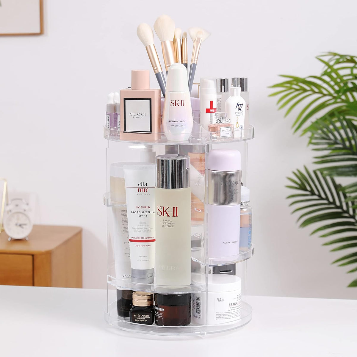 Clear Transparent 8 Layers Spinning Makeup Organizer O817579