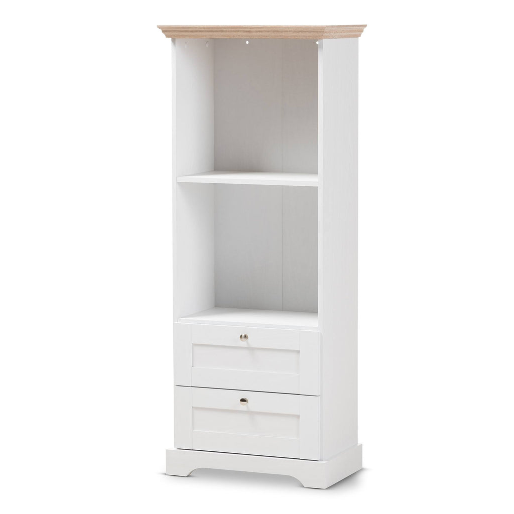 Oak White Two Tone Bookcase F640