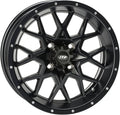 Black 14x7 4/137 5+2 Wheel Q964