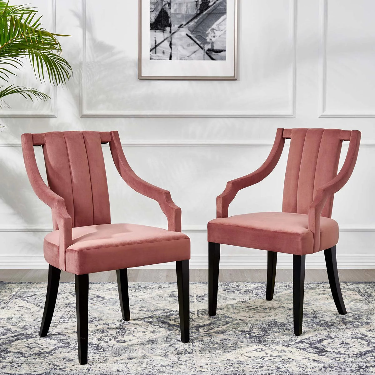 Set of 2 Velvet Dining Chairs K324123