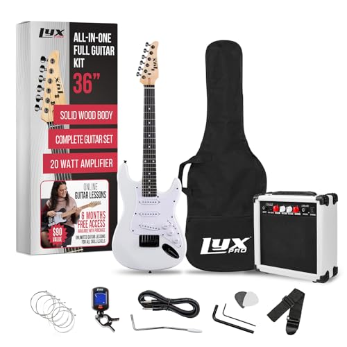 Red 36 Inch Electric Guitar Kit with Amp, Six Strings, Picks, Strap, Tuner, Cable, Gig Bag G2141