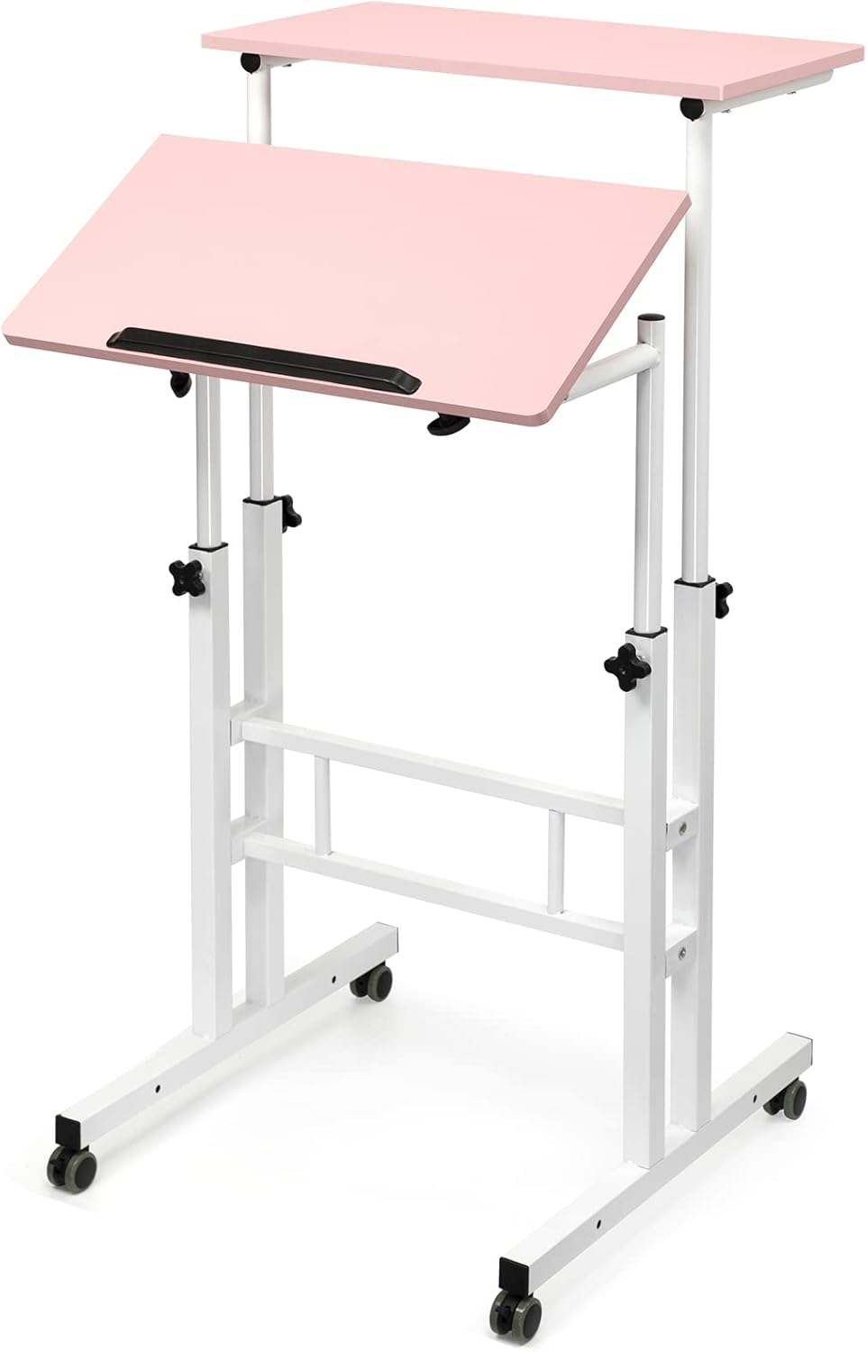 Adjustable Mobile Standing Desk with Wheels Q503