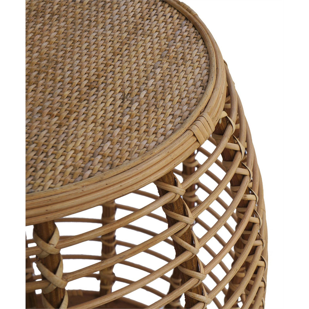 Natural Espresso Rattan End Table A6753