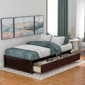 Cherry Wood Platform Bed Frame With 3 Drawers T6123
