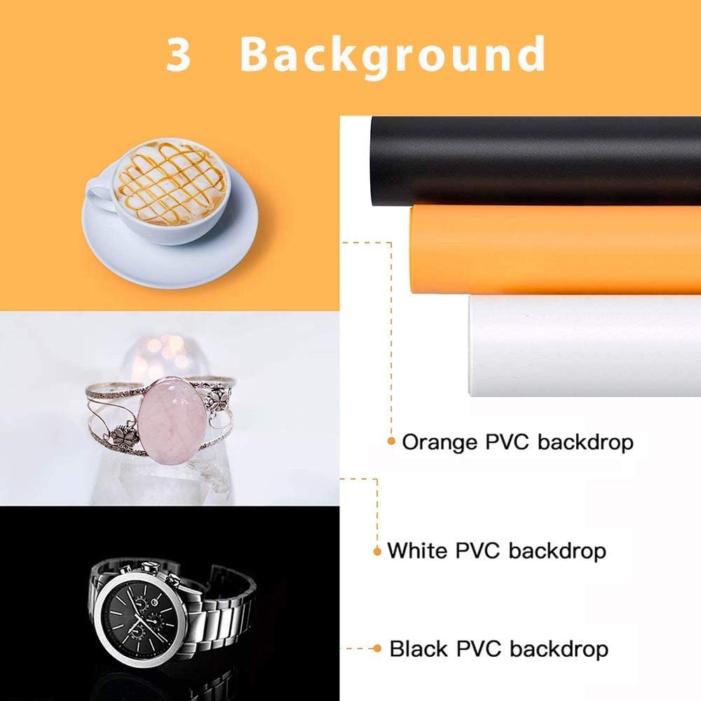 Portable Foldable 32 x 32 Inch Photo Studio Light Box with LED Lights and 3 Color Backdrops G4828
