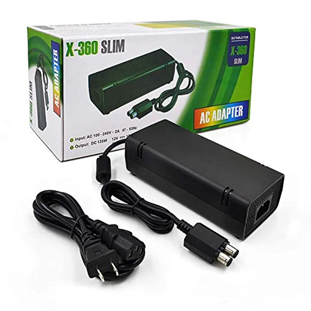 Black AC Adapter for Xbox 360 Slim F480