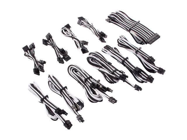 Black/White Sleeved PSU Cables Kit U852446