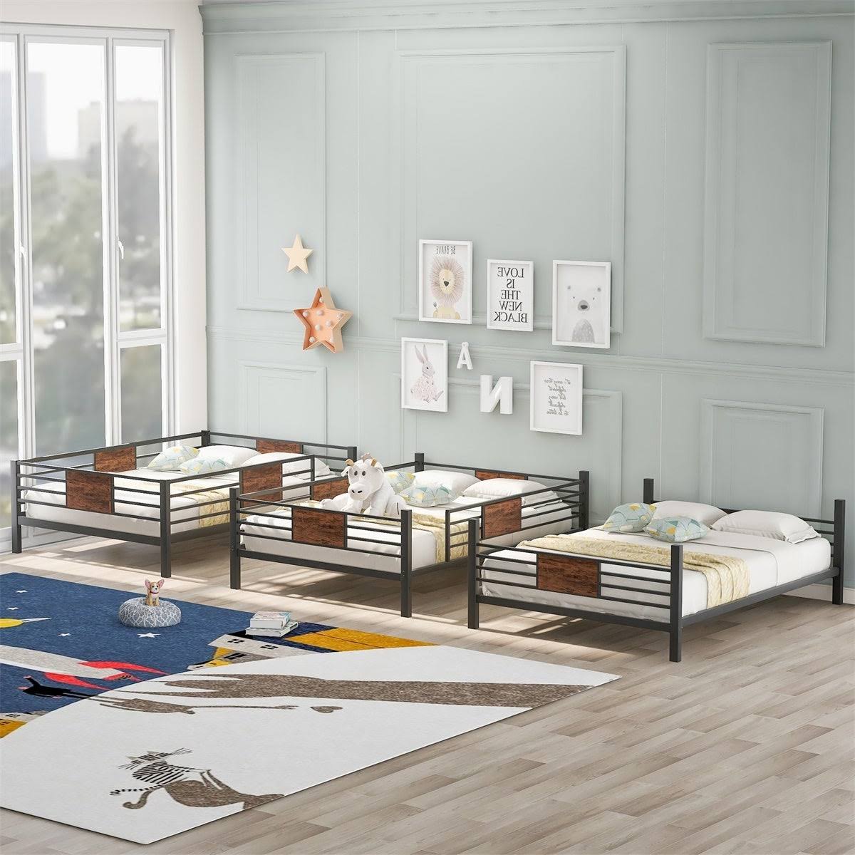 White Full Over Full Over Full Triple Bed V88220