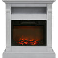 34 In. Electric Fireplace with White Mantel B5186
