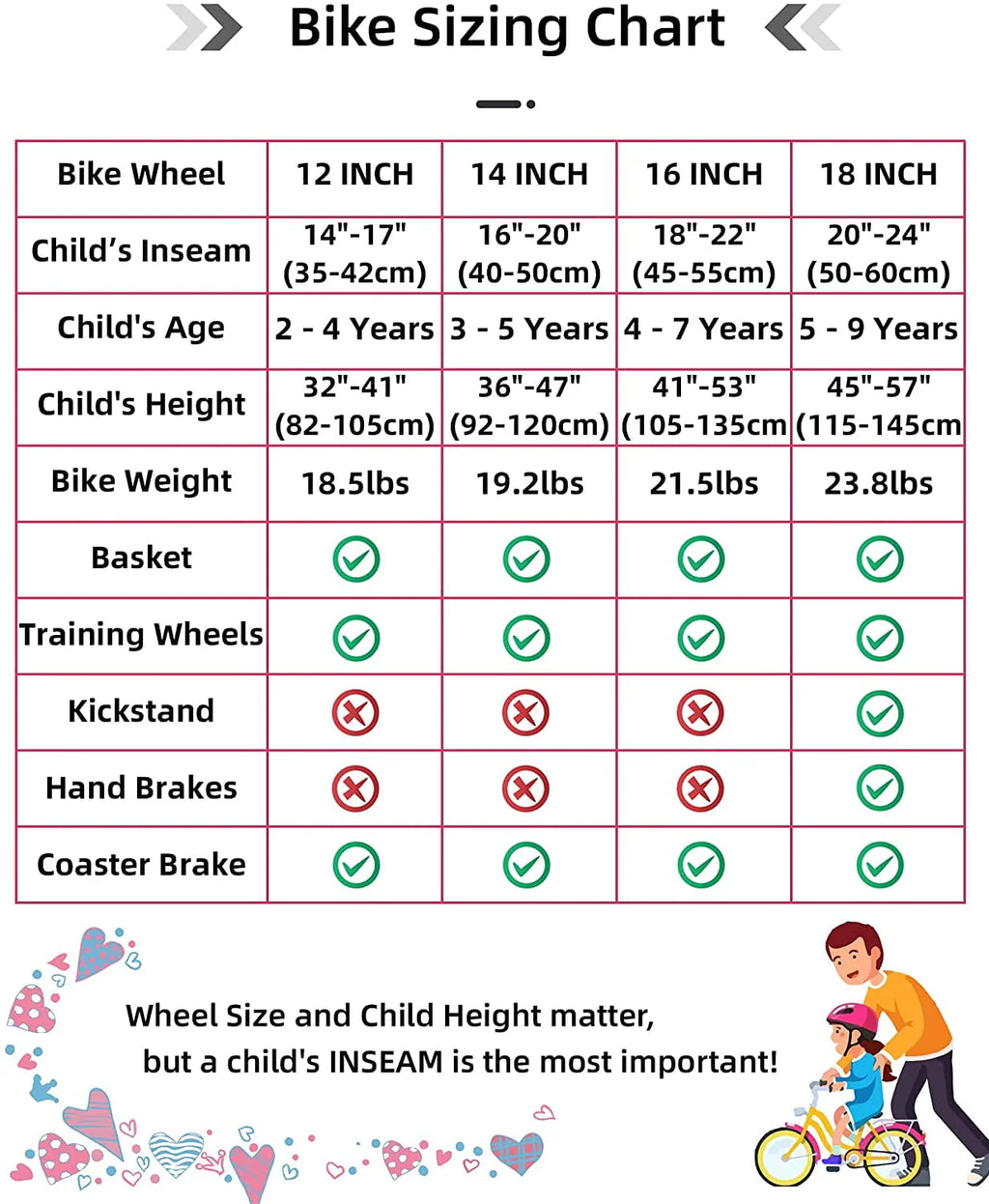 16 Inch Kids Bike with Training Wheels, Blue X61587