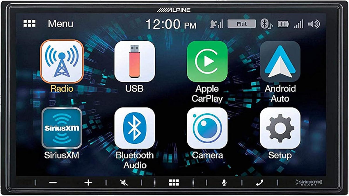 CarPlay & Android Auto Compatible Car Receiver with Power Pack, Bracket, Tweeter, Electrical Tape F6369