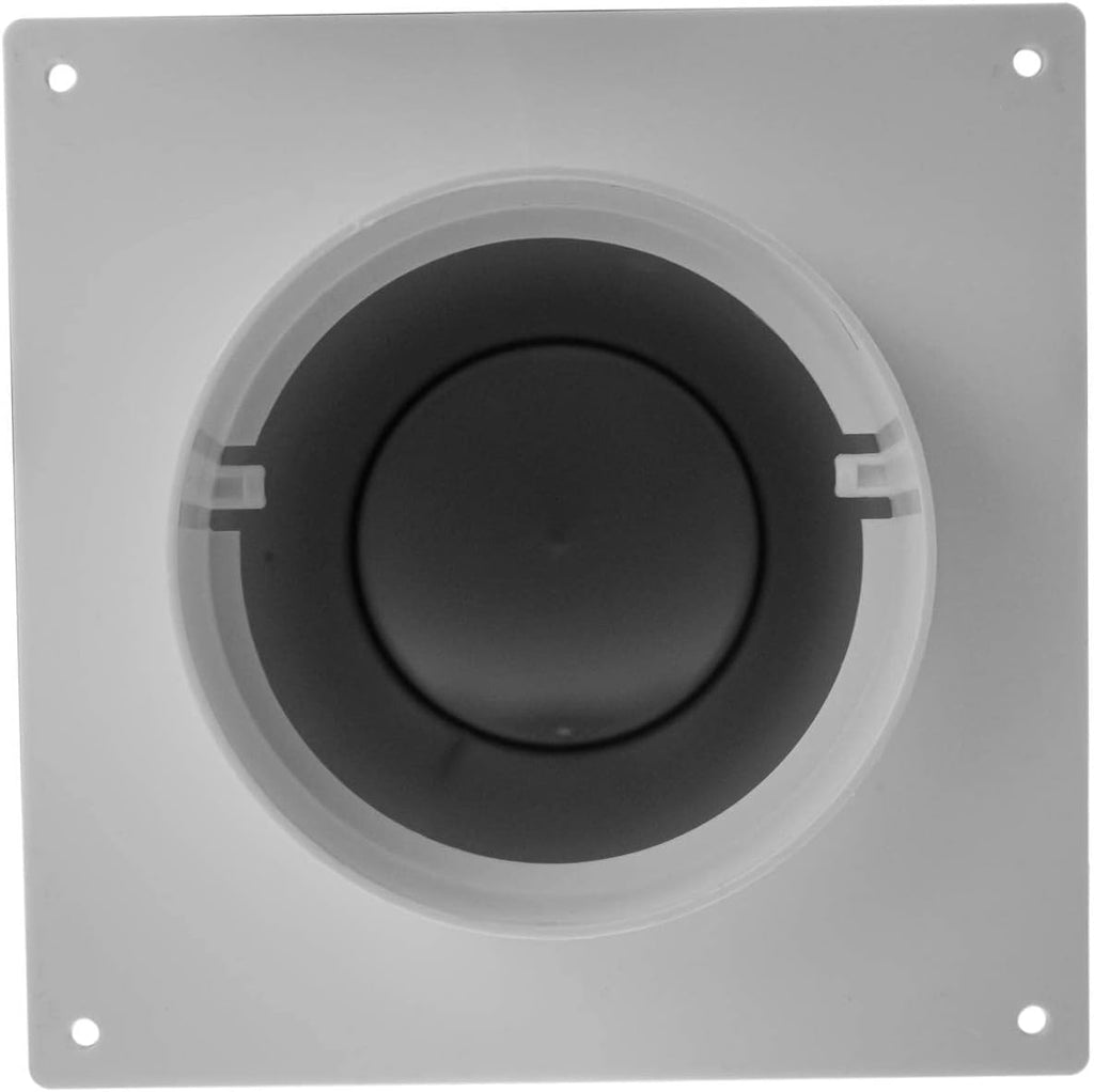 White Louvered Dryer Vent Hood with Pipe and Duct Connector, Pack of 2 X83013