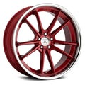 20x10.5 5x114.30 Candy Red w/ Chrome Lip (38 mm) V591