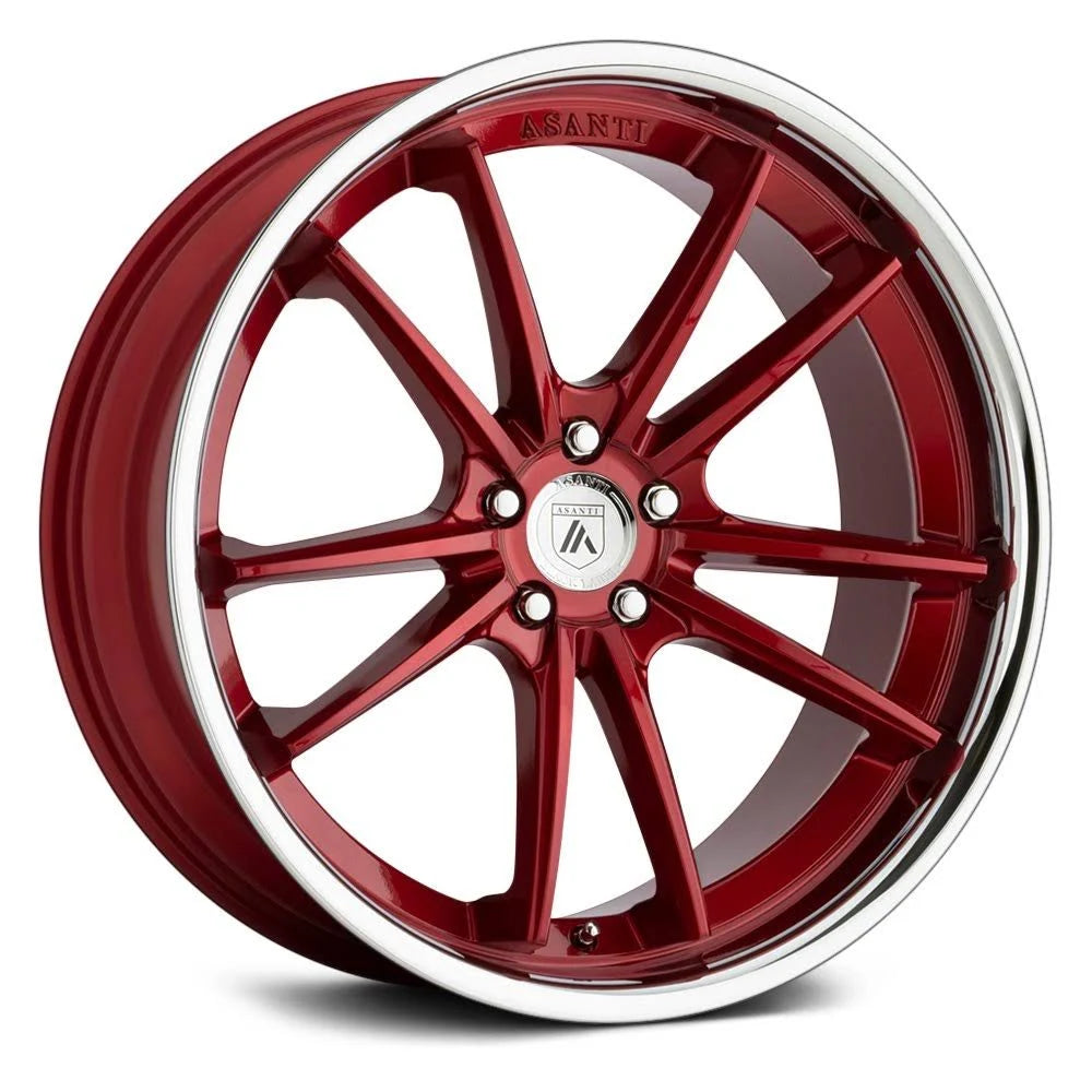 20x10.5 5x114.30 Candy Red w/ Chrome Lip (38 mm) V591