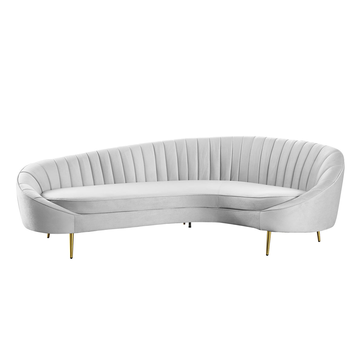 Modern Chaise-Style Sofa with Stain Resistant Fabric D15231