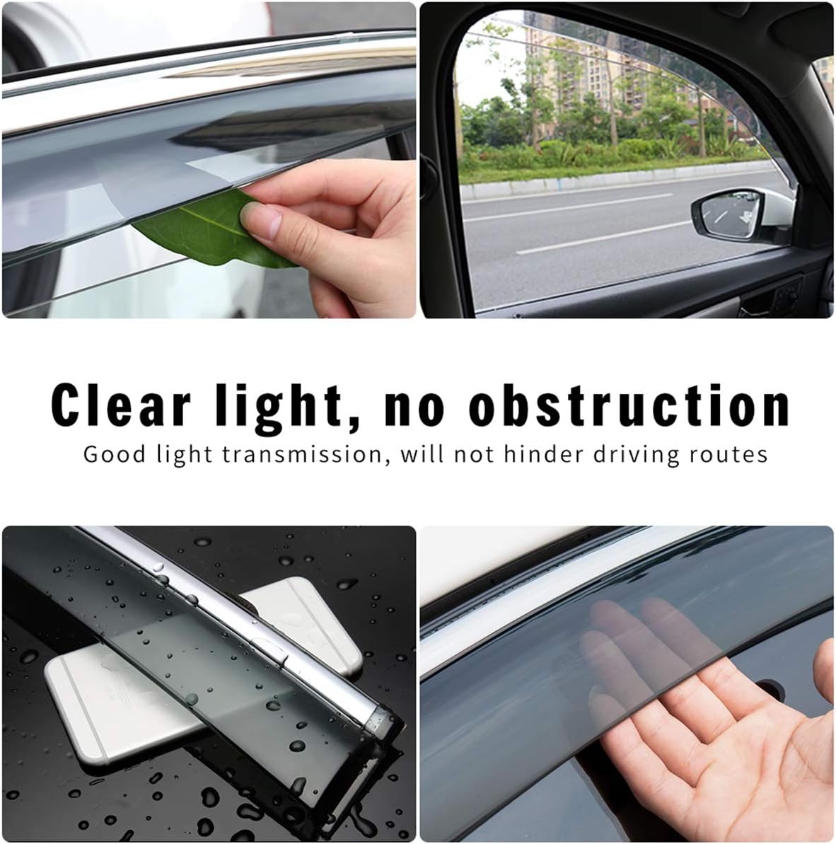 Smoke Tape-On Outside Window Visors Pack of 2 K4311