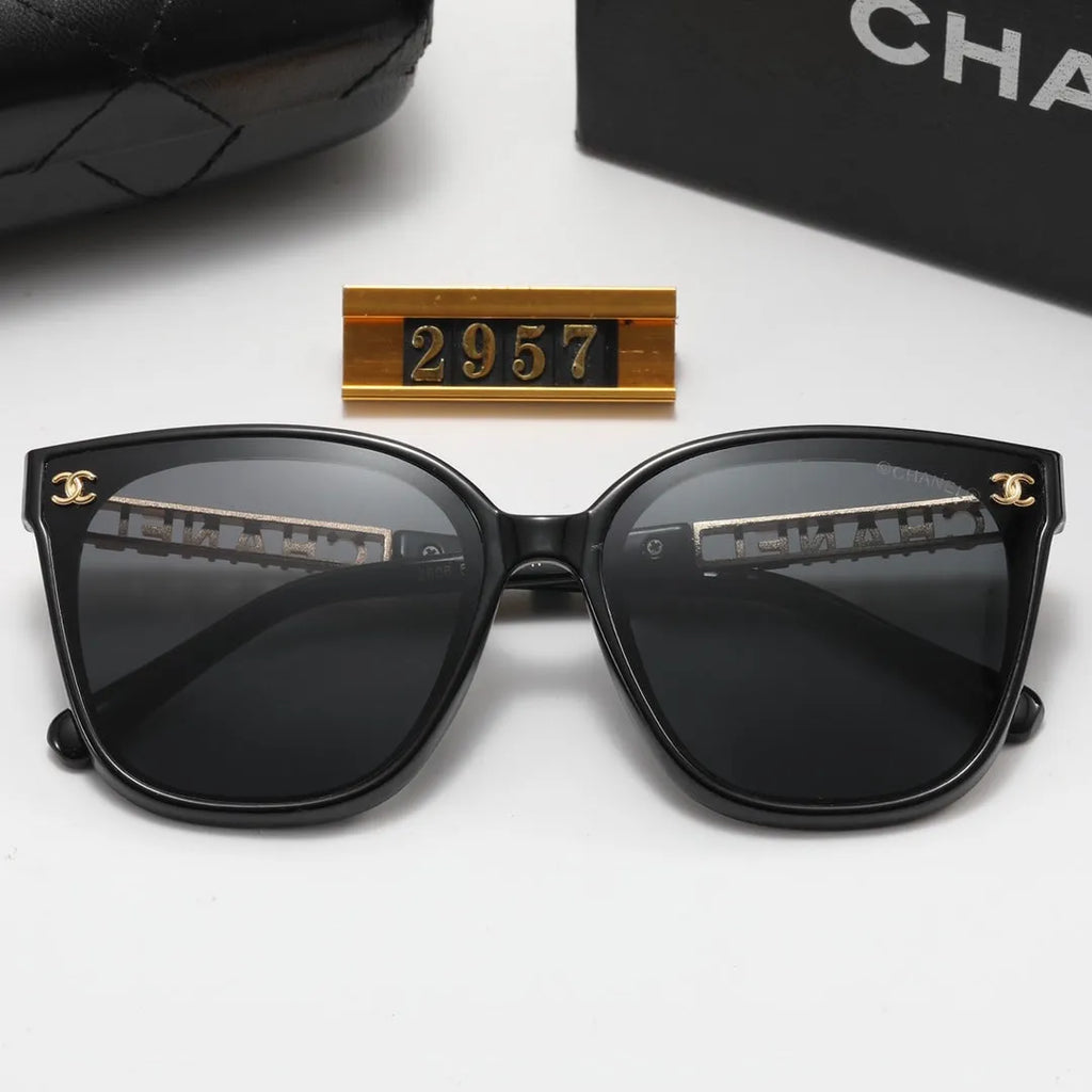 Double C Hollow Large Letter Polarized Sunglasses U18828