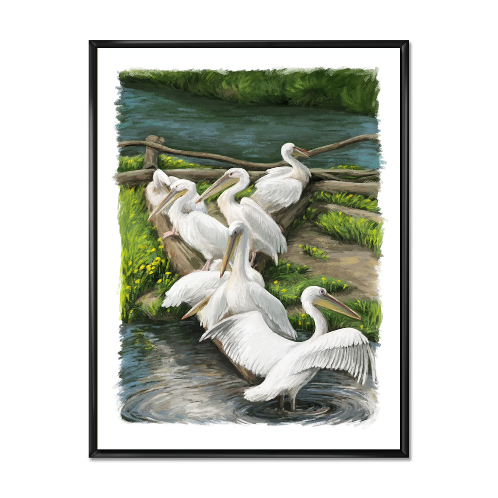 Framed Painting Canvas Art Print J364204
