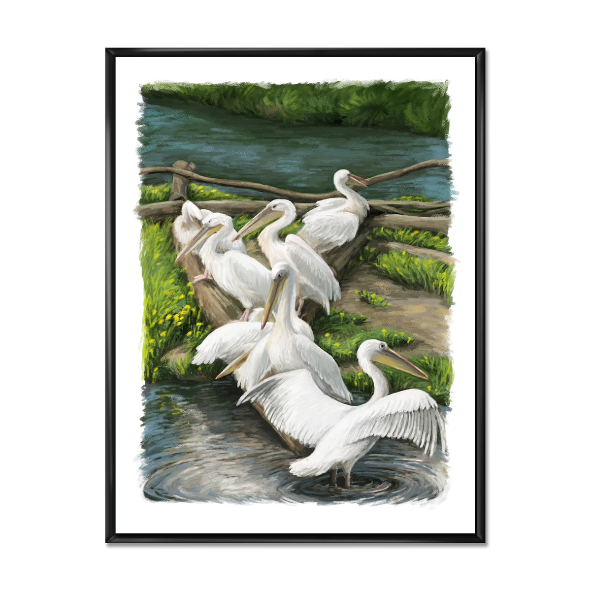 Framed Painting Canvas Art Print J364204