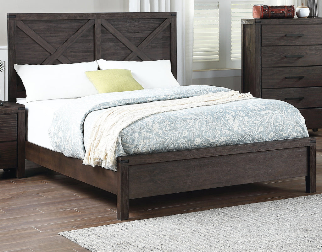 Queen Size Plywood Solid Wood Bed Y88153