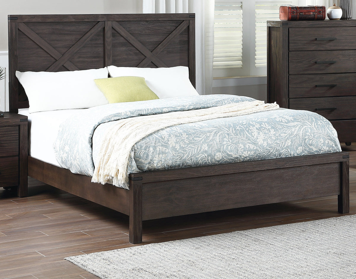 Queen Size Plywood Solid Wood Bed Y88153
