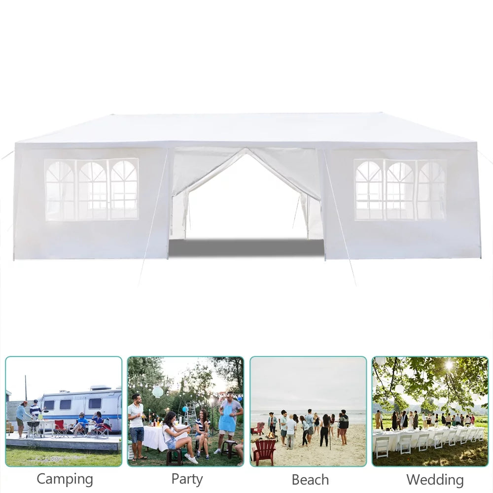 10' x 10' Waterproof White Canopy Tent M8273