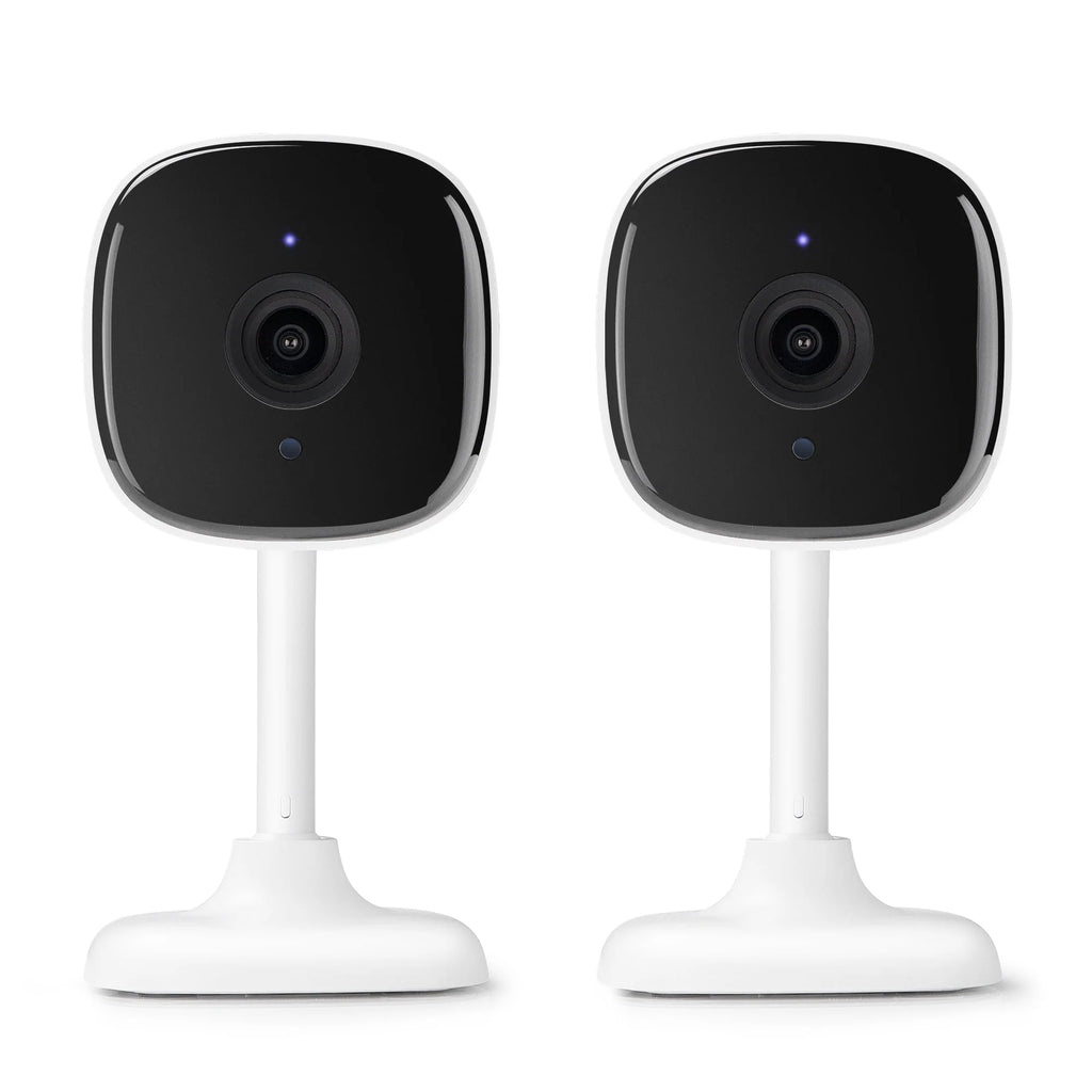 1080P Indoor Security Camera with Voice Control, White 2 Pack E454