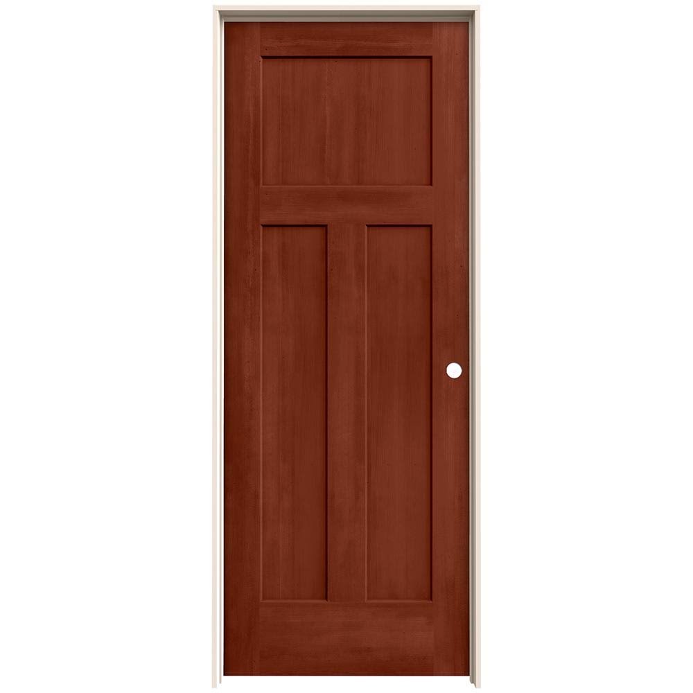 32 in. x 80 in. Left-Hand Solid Core Molded Composite MDF Prehung Interior Door Z304