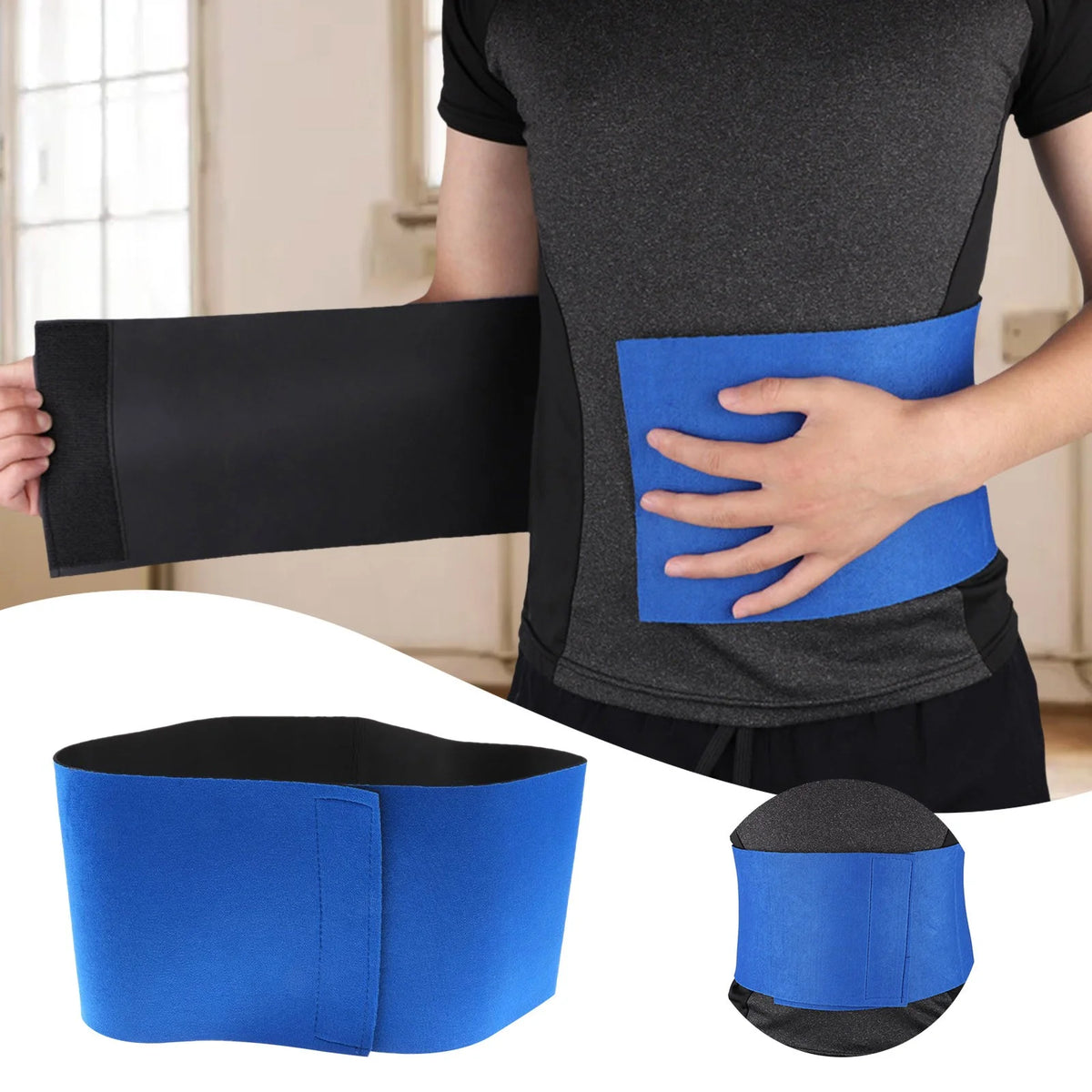 Blue Neoprene Waist Trimmer Belt C26186
