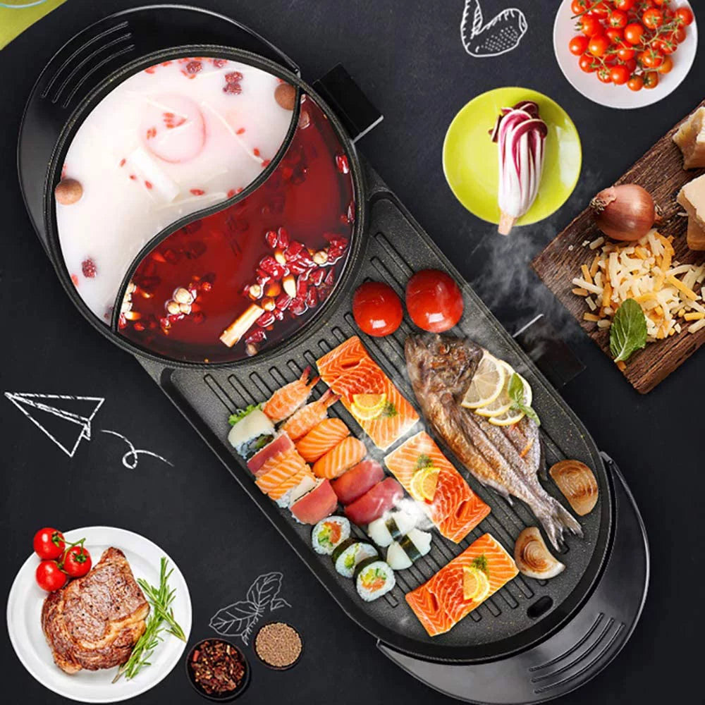 2 In 1 Electric Non-Stick Grill Cooker M5168