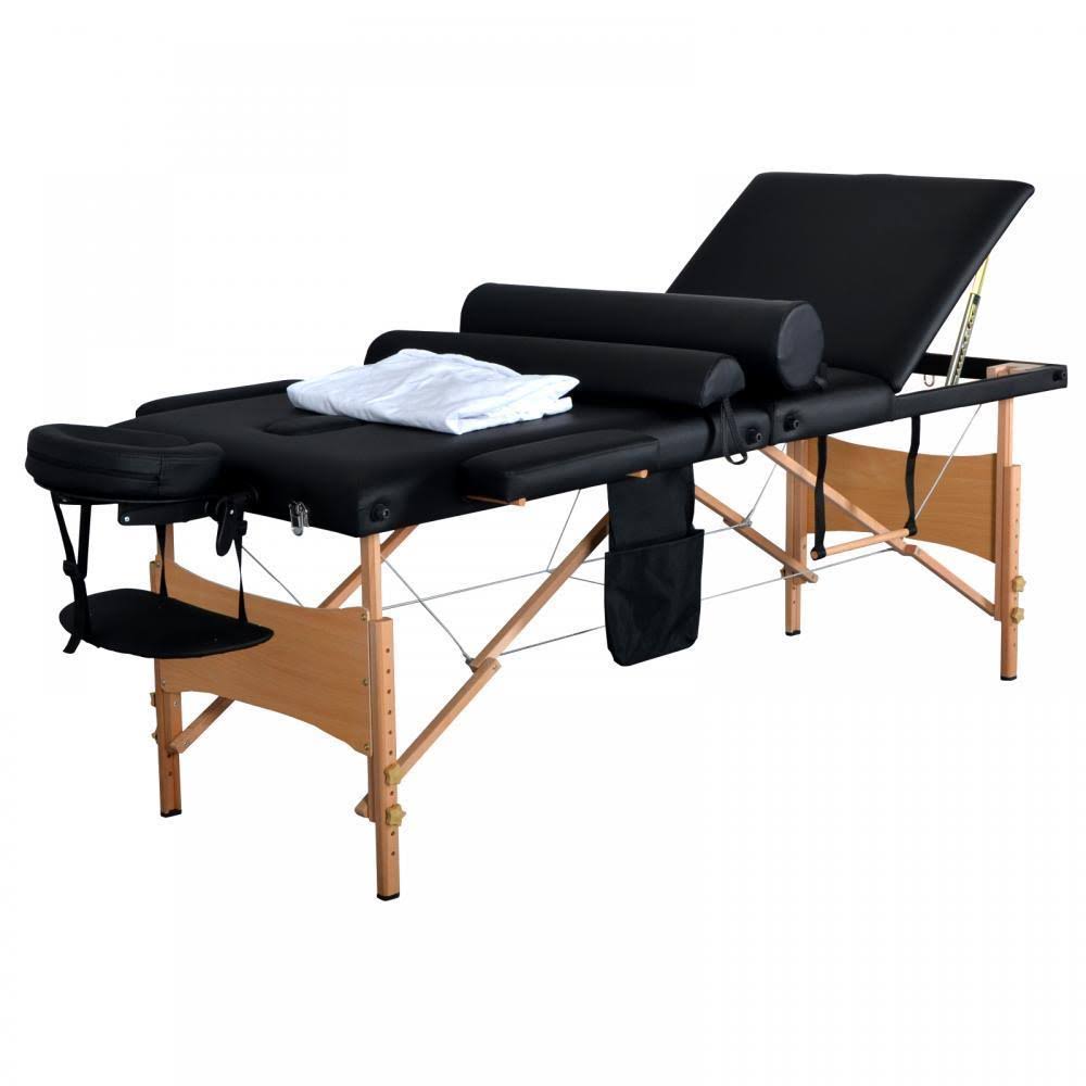 84"L 3 Fold Massage Table Portable Facial Bed H75129