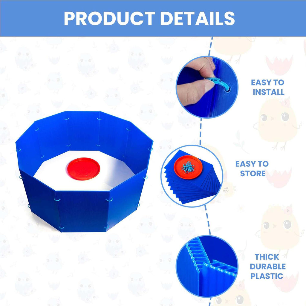 Blue Circular Chicken Brooder Box D936