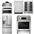 30 Propane Gas Range, Range Hood, Microwave, Refrigerator, Dishwasher, Wine Cooler S4640