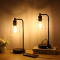 2-Pack Touch Control Table Lamp with USB Ports and AC Outlet M47589
