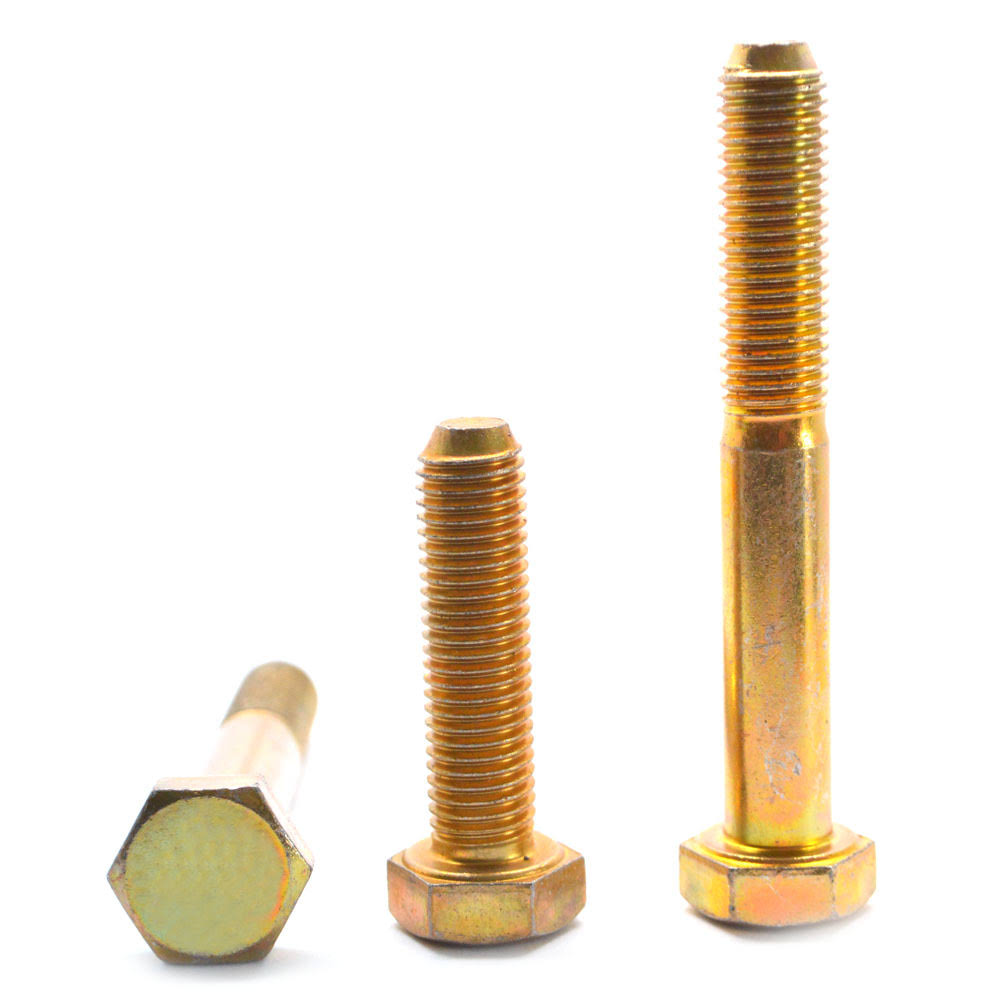 Grade 8 Hex Cap Screw Alloy Steel Yellow Zinc Plated M6804