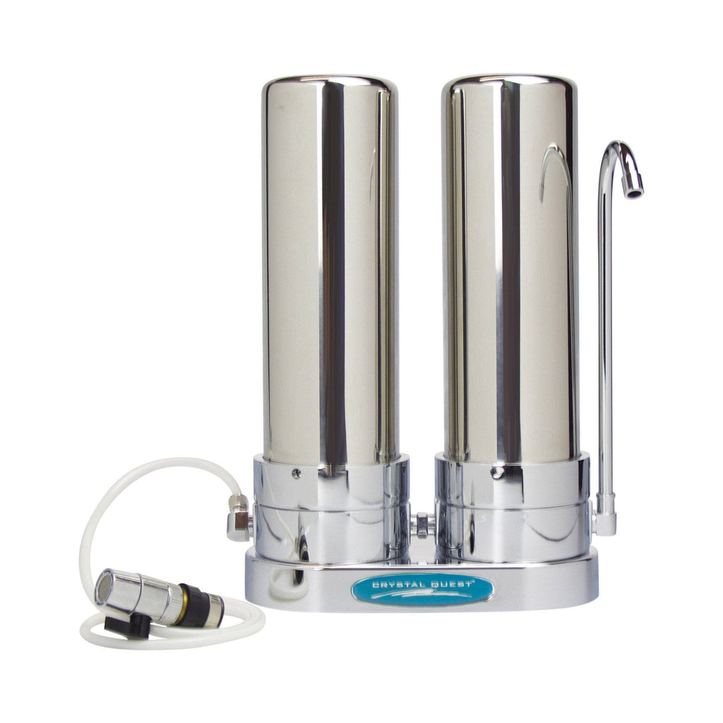 White Double Countertop Water Filter System L57652
