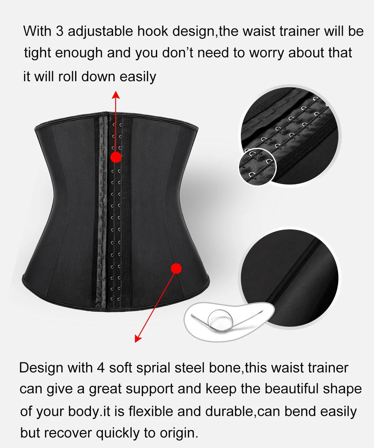 Women's Latex Waist Trainer Underbust W456436