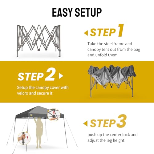 8x8 Pop Up Canopy Tent with Carry Bag Q8405