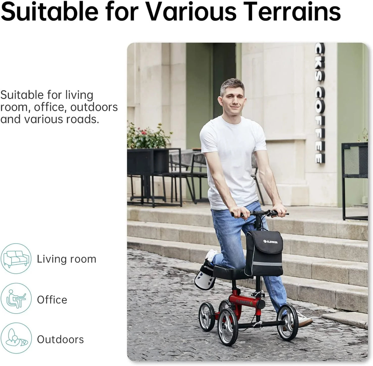 Steerable Knee Scooter Silver B7890
