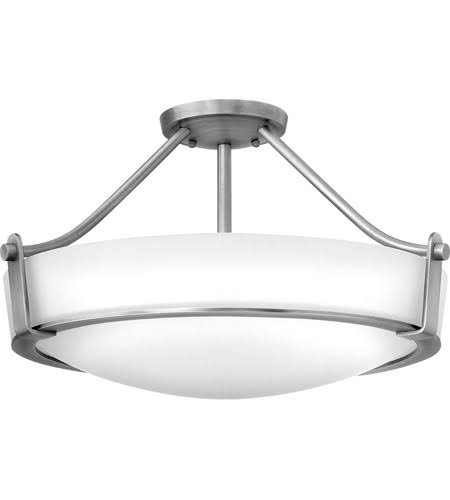 Semi Flush Antique Nickel Metal Light A40016